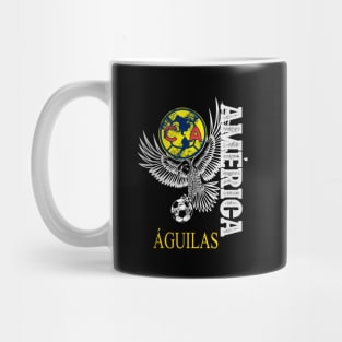 Aguilas del america escudo logo diseño estilo desgastado Mug